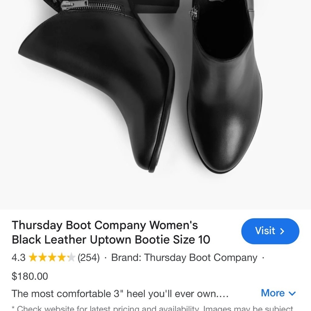 Thursday $180 Uptown Elegant Black Ankle Boots - Picture 3 of 11
